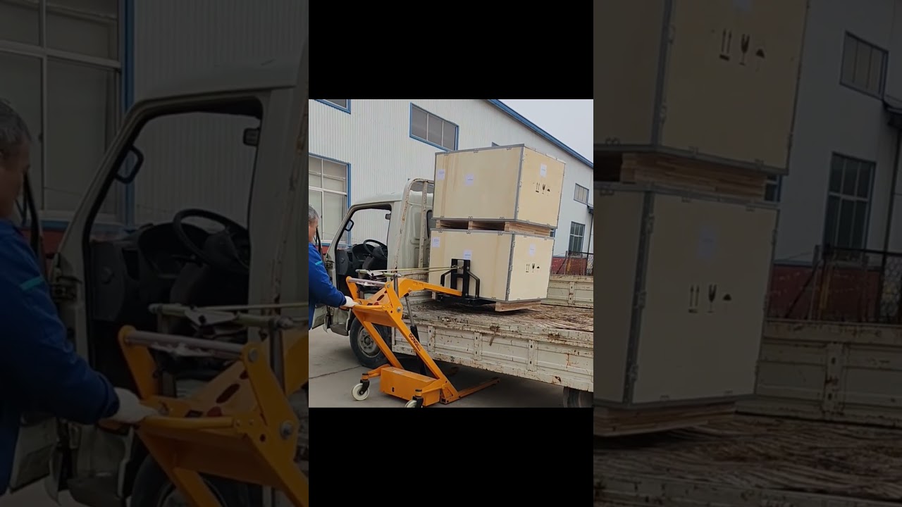 If your warehouse not so big, use this small forklift