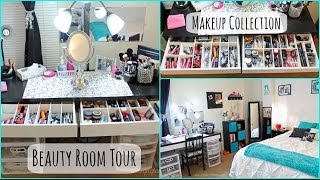 Beauty Room Tour \& Makeup Collection (Updated)