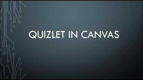 Quizlet in Canvas