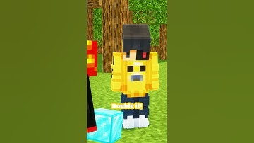 Take 1Million Diamonds or DOUBLE IT??? #minecraft #shorts