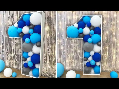 DIY BALLOON 3D NUMBER FOR BIRTHDAY & ANNIVERSARY DECORTION | HOW TO MAKE 3D NUMBER WITH BALLOON