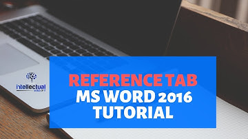 Reference Tab MS word 2016 tutorial | 2019 | Office 356