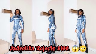 Jadrolita Rejects $100. 😱🥺😱 #youtubemadeforyou #jadrolita