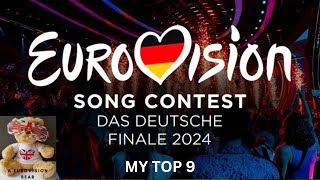 Eurovision 2024 - Germany - My Top 9