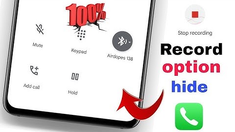 Call recording hide kaise kare | call recording option hide kaise kare | Info Title