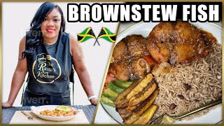 Jamaican Brownstew Fish Recipe|Sliced King Fish|THE RAINA’S KITCHEN