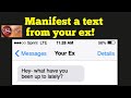How to manifest a text from your ex Law of Attraction