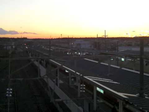 常磐線荒川沖駅から見る富士見夕景