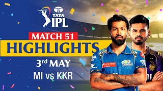 Mumbai Indians v Kolkata Knight Riders | Full Match Highlights | MATCH 51 | IPL 2024 | tapmad