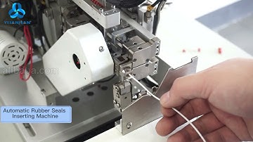 Water proof rubber seal insertion wire crimping machine