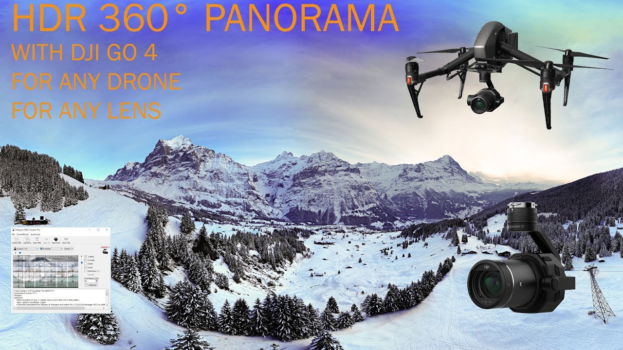 DJI Drone HDR 360° Panorama with DJI GO for any drone and lens - YouTube
