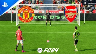 FC 24 | Manchester United vs Arsenal | Ronaldo vs Messi | Penalty Shootout - PS5 Gameplay