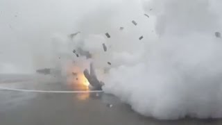 SpaceX rocket explodes on landing