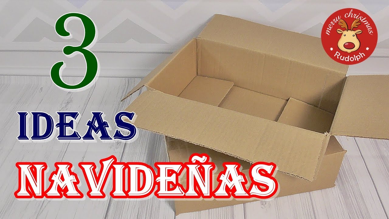 3 Christmas recycling cardboard to at Christmas. Crafts with - YouTube