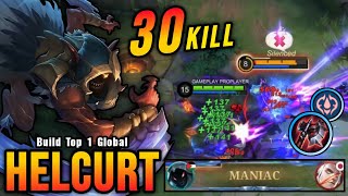 30 Kills   MANIAC!! New One Shot Build Helcurt Insane LifeSteal - Build Top 1 Global Helcurt ~ MLBB