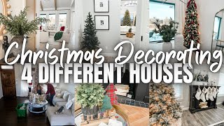 CHRISTMAS DECORATING 4 DIFFERENT HOMES 😱 | ALMOST 3 HOURS OF CHRISTMAS DECORATING | CHRISTMAS DECOR