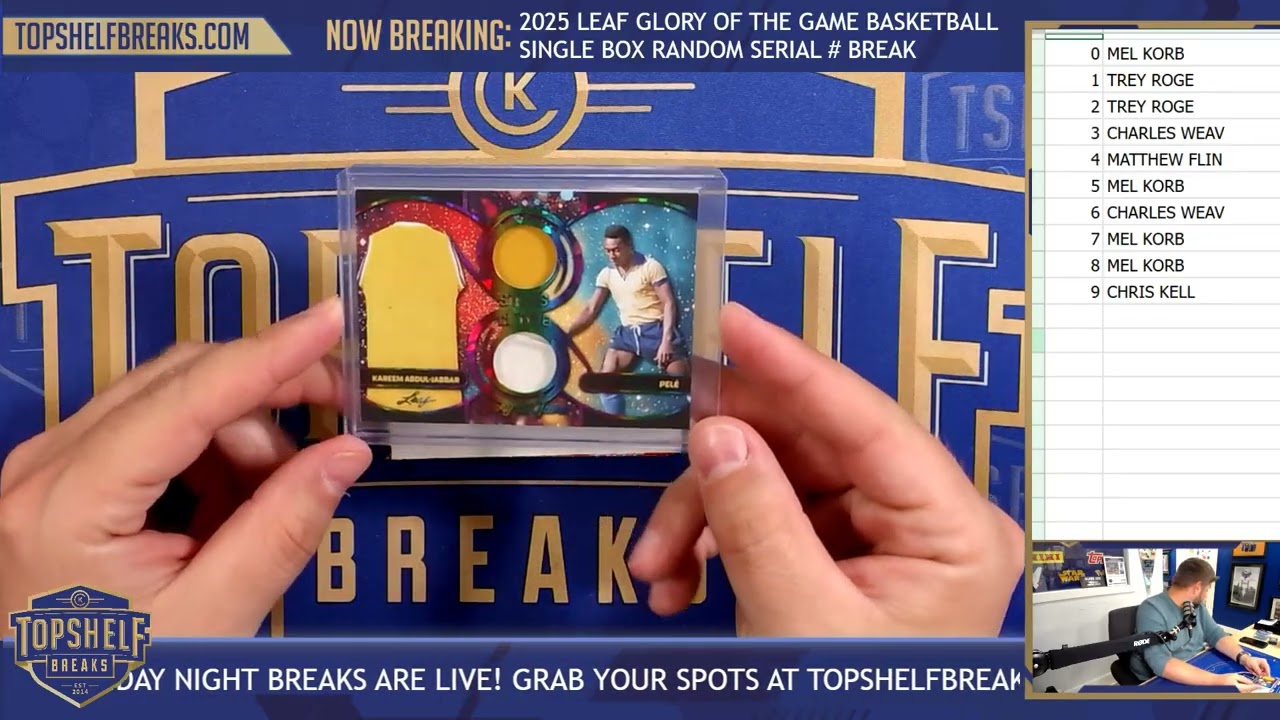 2025 Leaf Glory of the Game Basketball Single Box Random Serial # Break | Top Shelf Breaks | 4/10/26