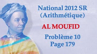 Arithmétique - National 2012 Session Rattrapage -( Sm )