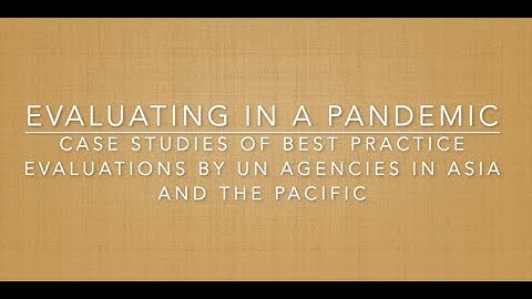 UNEG EPE 2022-2023: Evaluating in a Pandemic, 3 November 2022