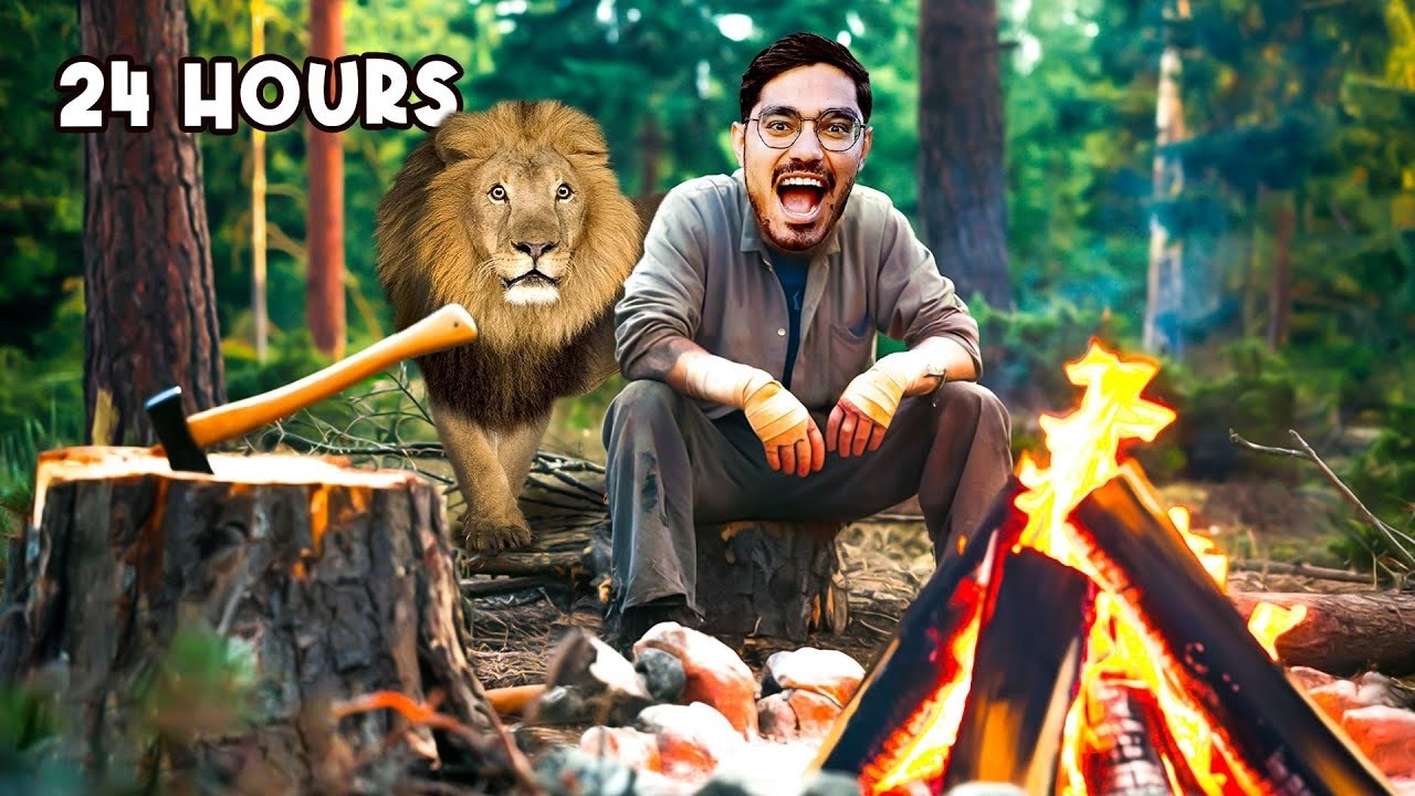 24 Hours In Jungle Challenge Will I Survive - YouTube