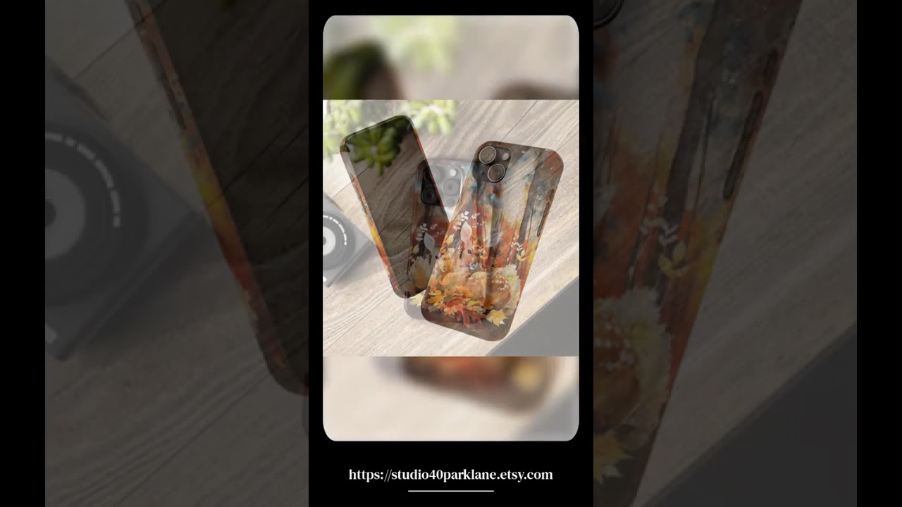 Autumn Deer Forest iPhone Case: Slim Impact-Resistant Phone Cover