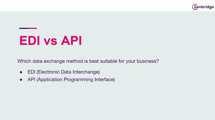 EDI vs API | Benefits of Using API for EDI | Zenbridge | EDI-as-API Platform