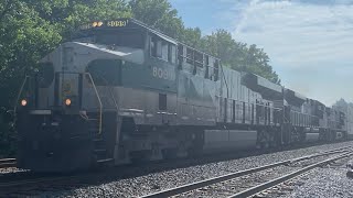 NS Intermodal Train 218 Flies Through Charlotte NC with NS leader 8099 (7-16-2021)