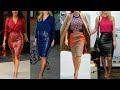 latest gorgeous latex leather skirts for women and girls