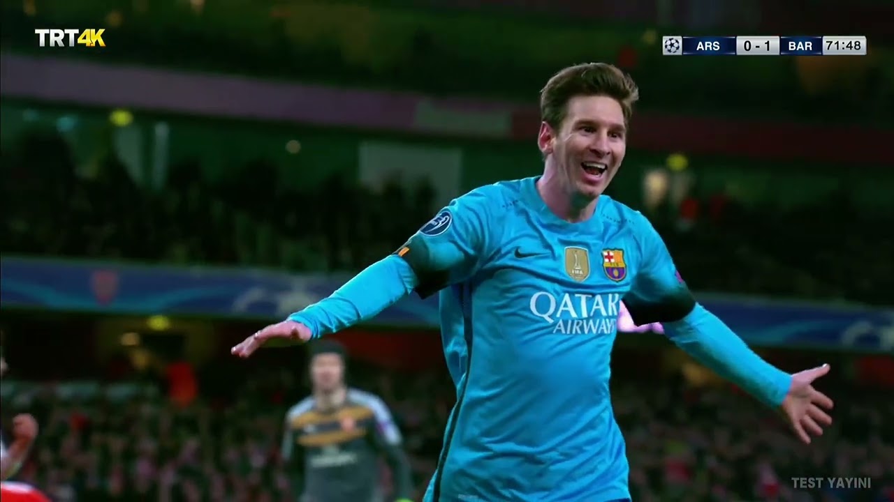 Lionel Messi Celebration Barcelona vs Arsenal