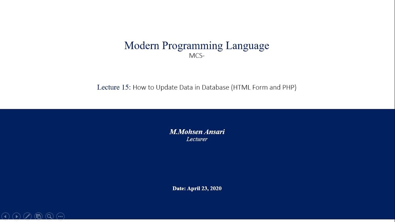 Lecture-15: How to Update data In Database using php - YouTube