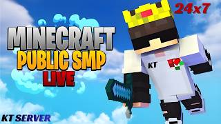 Minecraft Public Smp Live | 24/7 Public Server | Java + Pe | #minecraftlive #minecraft