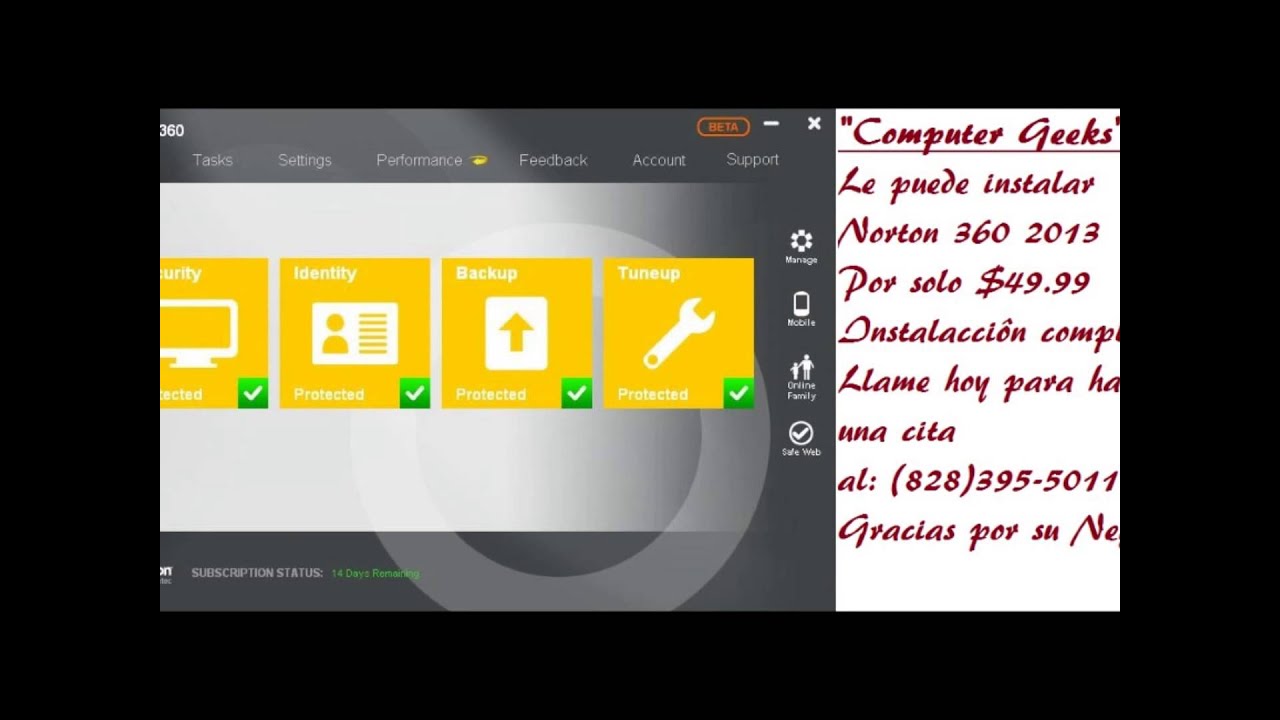 COMPUTER GEEKS INC. NORTON 360 2013 YouTube