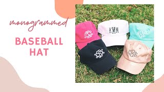 Monogram Baseball Hat