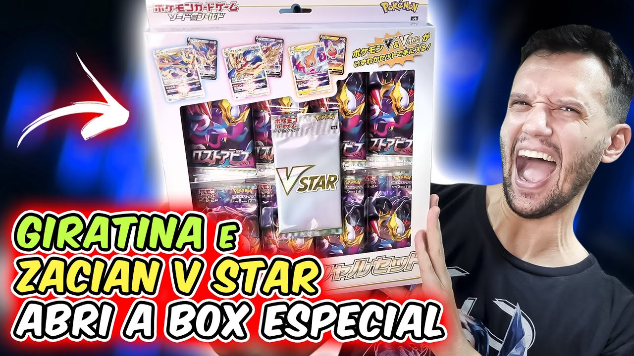 ABRI A BOX ESPECIAL JAPA! GIRATINA E ZACIAN V STAR | CAPITÃO HUNTER CARTAS POKEMON TCG