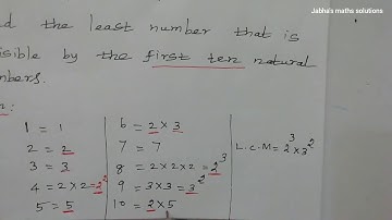 Tn 10th maths exercise 2.2 question 9/find the least number is divisible by first ten natural number