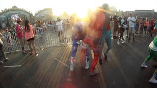 Tomorrowland 2014 - Morphsuits: Power rangers vs marvel