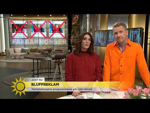 Programledarna varnar för bluffreklam: "Köp inte produkterna" - Nyhetsmorgon (TV4)