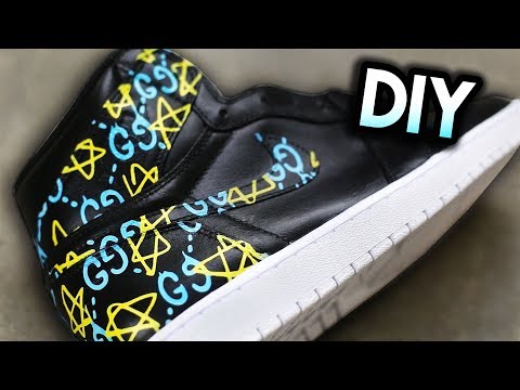 DIY: GUCCI, LOUIS VUITTON, BAPE YOUR SHOES USING A SNEAKAL! NO FABRIC,  SEWING, PAINTING REQUIRED 