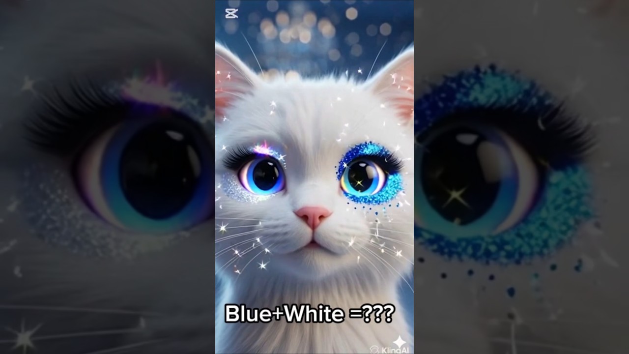 WHITE → Blue sky ?! Aka Siro Color Mixing pet Dance
