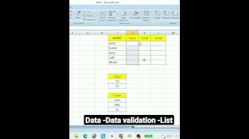 Excel Master Data validation list formula #youtubeshorts #shorts