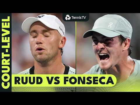Joao Fonseca vs Casper Ruud: Court Level Highlights π | Montreal 2026