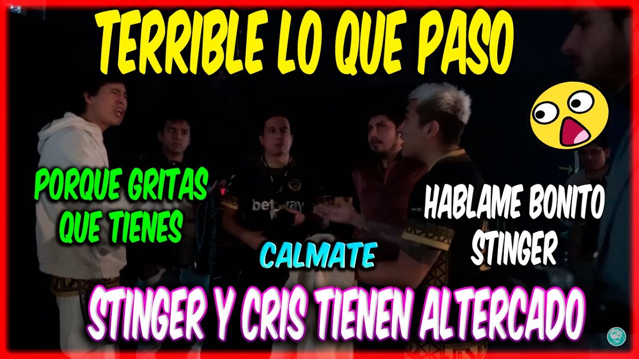 😮STINGER Y CRIS LUCK TIENEN ALTERCADO LUEGO DE PERDER CONTRA BOOM🔴