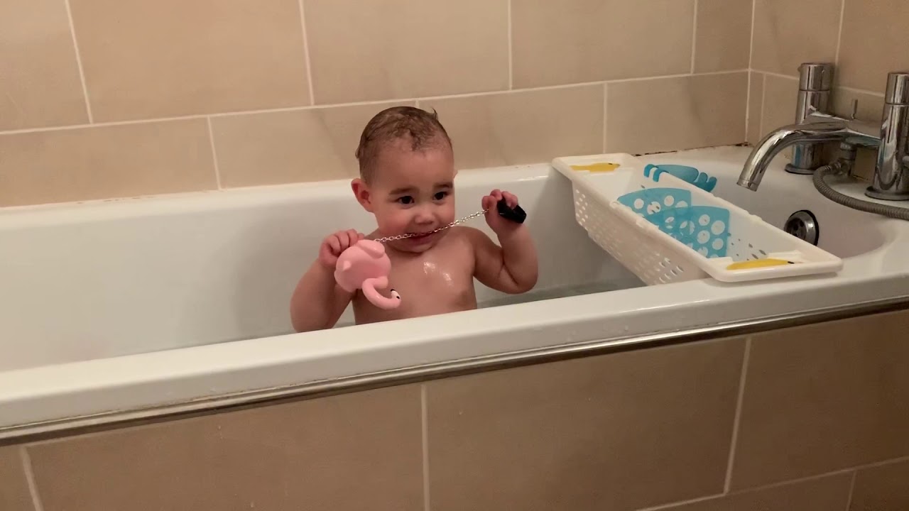 Sofia eating plug in bath YouTube