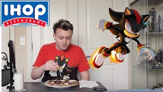 Eating Ihop Shadow Chaos Chocolate Pancakes While I Am...all Of Me Is Playing In The Background
