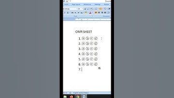 How to create OMR sheet in ms word #omr #computer #learning #word