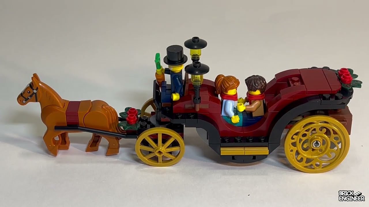 New 2023 LEGO EXCLUSIVE 40603 Wintertime Carriage Ride Speed Build - Brick Engineer