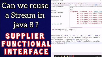 How to Reuse Streams in java 8 | Supplier Functional Interface | #4
