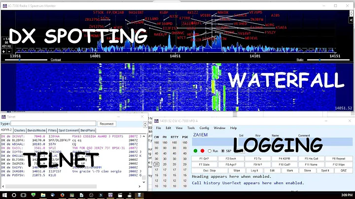 N1MM Logger Spectrum Monitor Display Win 10 Pro Icom 7300 One USB Cable!