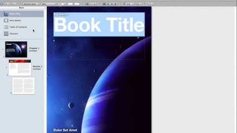 Changing Title in iBooks Author