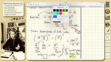 13a: The Known Unknowns of Left Nullspace